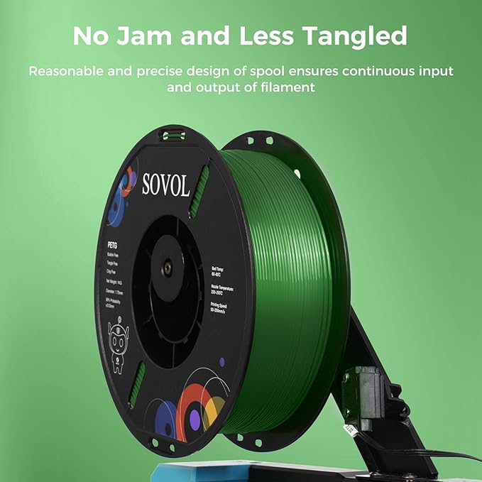 Sovol 3D Printer PETG Filament 1.75mm 1KG, High Precision, Strong Toughness - Image 5