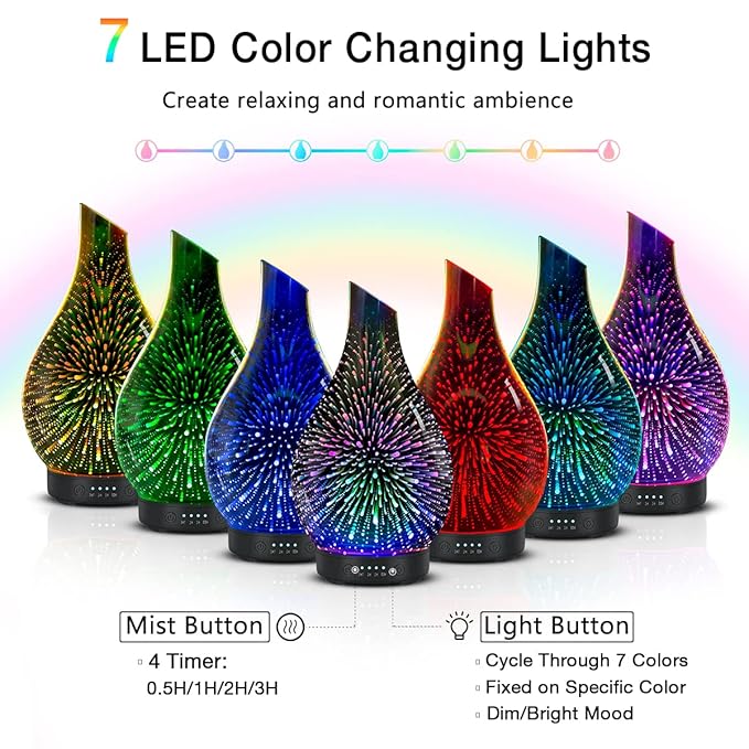 Essential Oil Diffuser 120ml Ultrasonic Aromatherapy Diffuser - Image 3