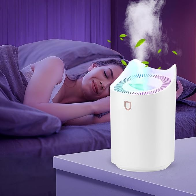 Blingbin Humidifiers for Bedroom, 3L Dual Nozzle Air Humidifiers for Home by Blingbin