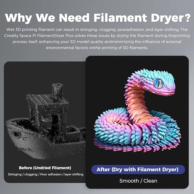 2026 New Official CREALITY Space Pi Filament Dryer Plus, 2 Spools Double 360° - Image 8