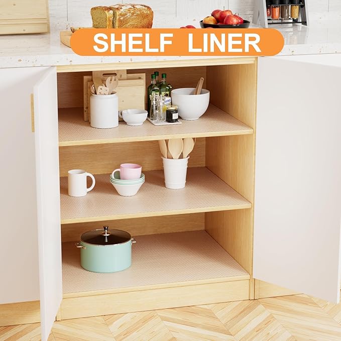 FLPMIX Clear Cabinet Shelf Liner: 23" x 300" Waterproof Kitchen Under Sink Mat - Image 2