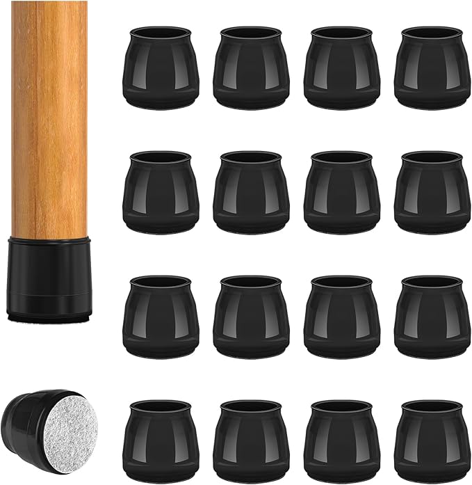 16pcs Round Chair Leg Floor Protectors, Felt Pads Chair Leg Protectors by BAIPOK