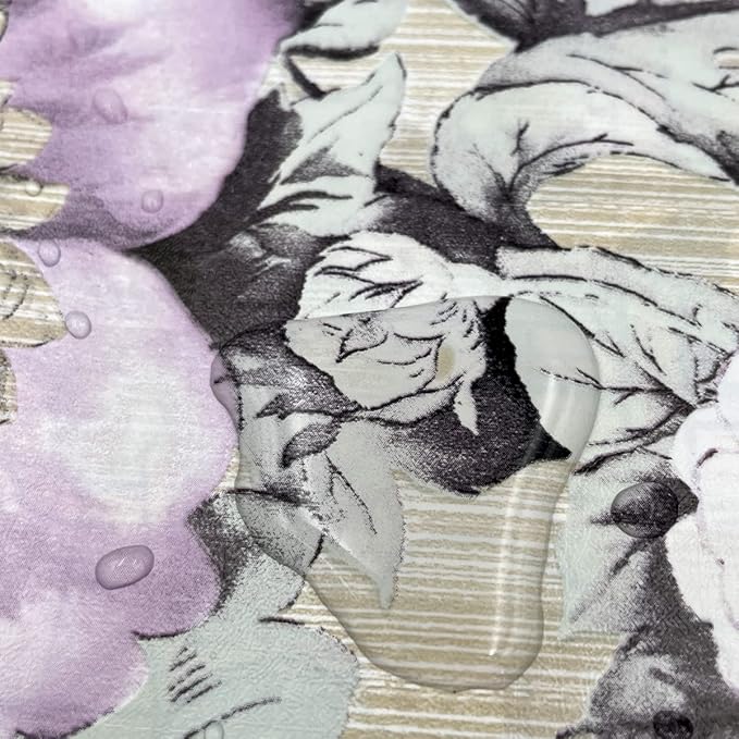Yifely Vintage Purple Peony Self-Adhesive Kitchen Shelf Drawer Liner Moisture - Image 6