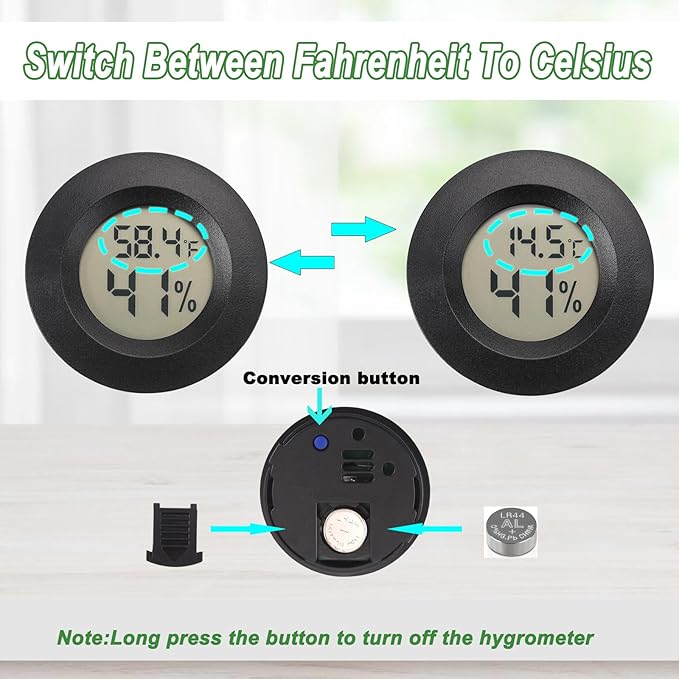 Mini Hygrometer Thermometer Digital Humidity Meter Indoor/Outdoor Humidity - Image 3