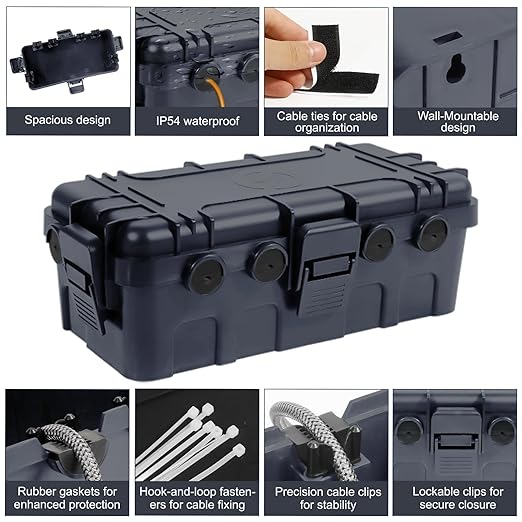 Outdoor Electrical Box Waterproof, OUTDSPLY Medium Outdoor Electrical Box w/ 6 - Image 6