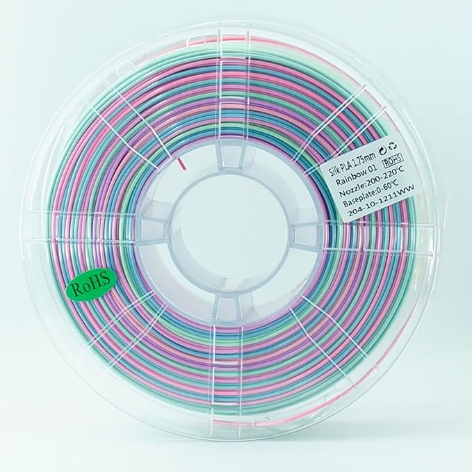 Rainbow PLA Filament, Dimensional Accuracy +/- 0.02 mm, 1kg Spool, 1.75 mm - Image 7