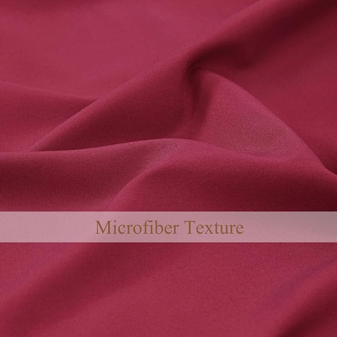 L.Z.E Privacy Curtains 96 Inches Long 2 Panels Set, Burgundy Light Filtering - Image 7