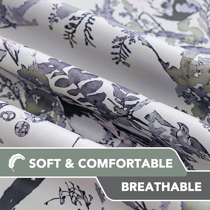 H.VERSAILTEX Floral 100% Blackout Curtains 84 inch Length 2 Panels Vintage - Image 7