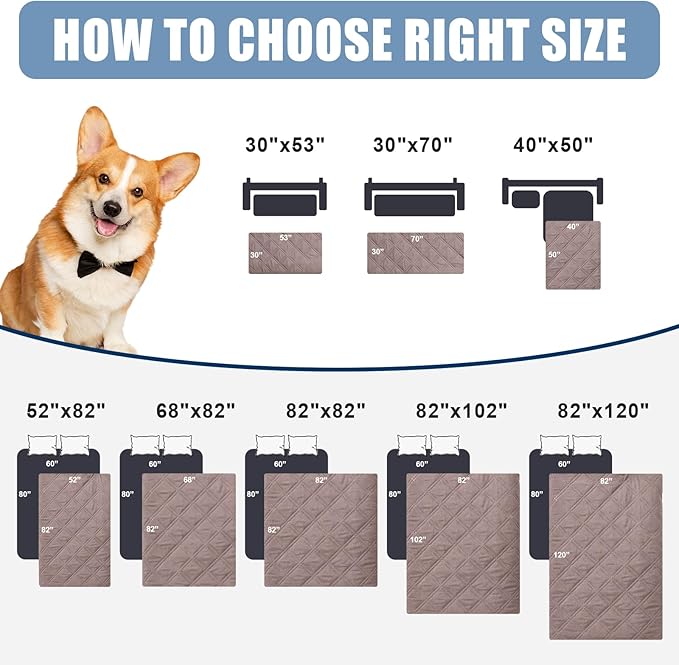 Smiry Waterproof Dog Bed Cover Pet Blanket, Soft Washable Dog Blanket - Image 6
