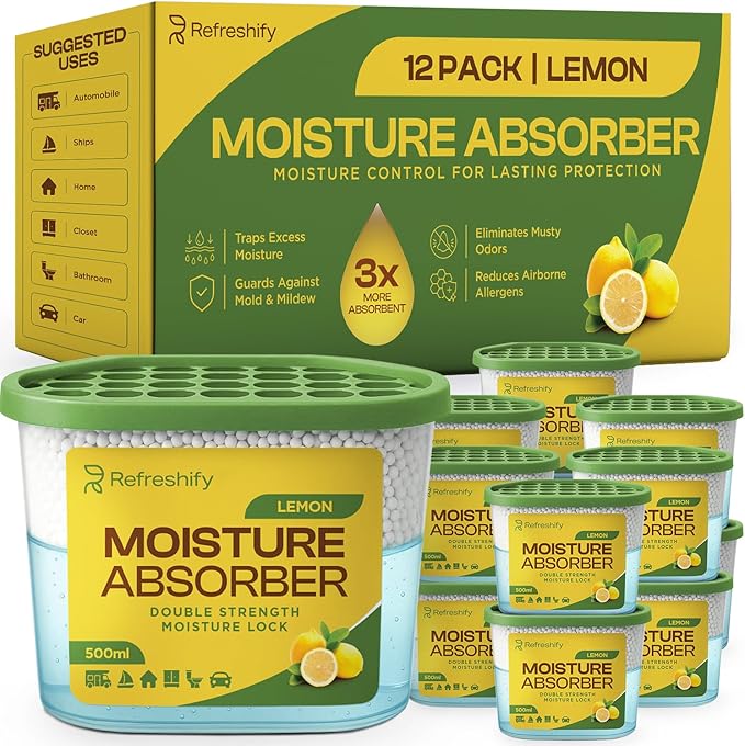 Premium Moisture Absorbers and Dehumidifier Tubs – High-Efficiency Closet by AllSettHealth