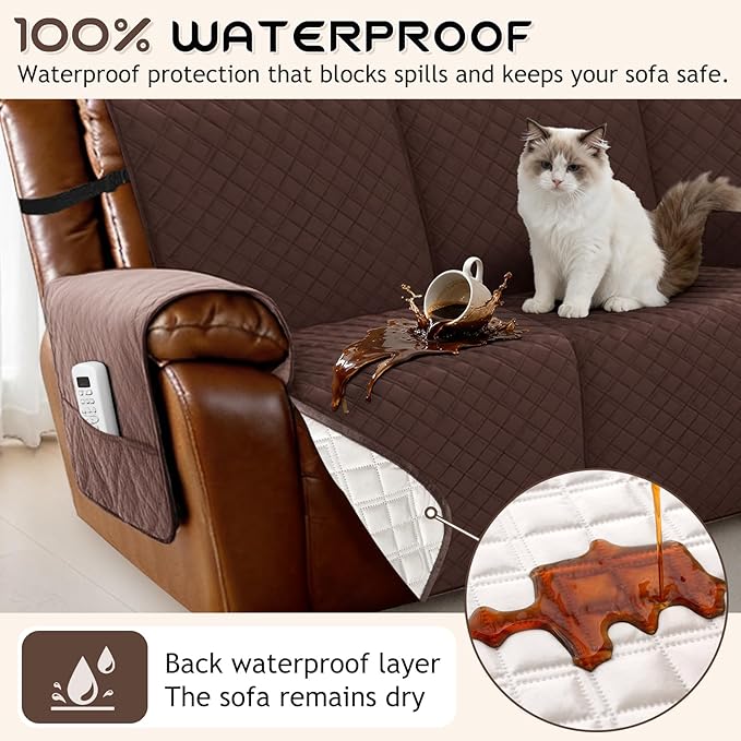 Arfntevss Waterproof Recliner Sectional Couch Covers - Image 2