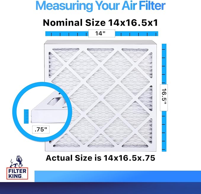 Filter King 14x16.5x1 Air Filter | 4-PACK | MERV 8 HVAC Pleated A/C Furnace - Image 2