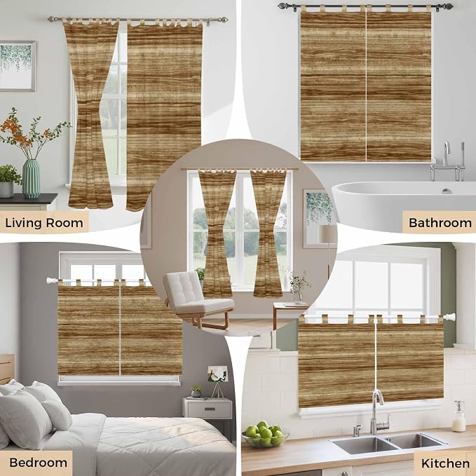 Vintage Western Bedroom Curtains 63 Inch Length, Window Curtains Tab Top - Image 7