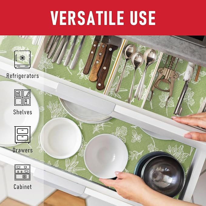 Cooyes Large Fridge Liners for Refrigerator, 17.7" × 24", Drawer & Shelf Liners - Image 8