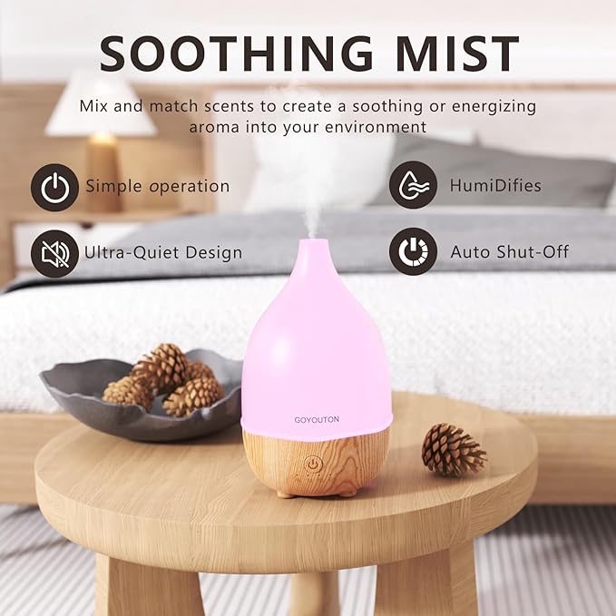 Essential Oil Diffuser, 200ml Small Aromatherapy Diffuser - Image 7
