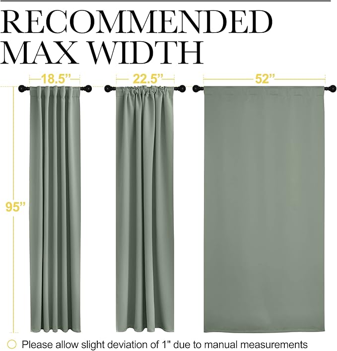 NICETOWN Window Treatment Curtains Room Darkening Draperies - Image 7