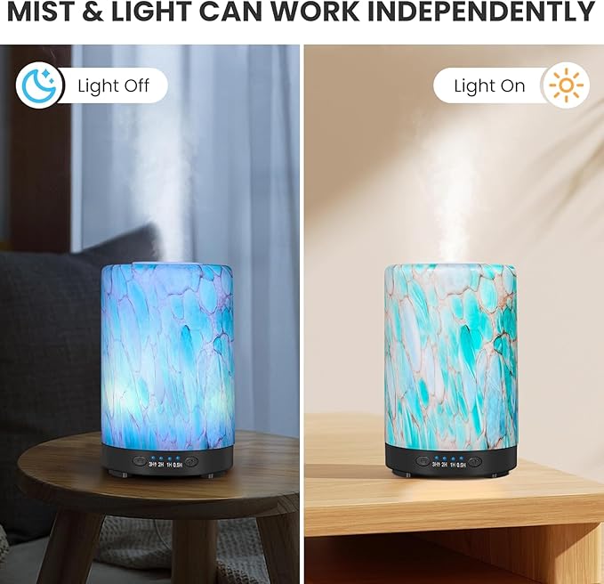 Essential Oil Diffuser, 120ML Glass Aromatherapy Diffuser - Image 4