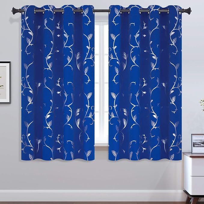 BUHUA Royal Blue Blackout Curtains Thermal Insulated Light Blocking Blackout - Image 8
