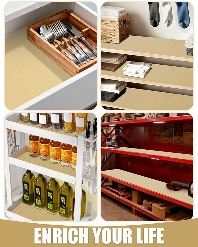 Shelf Liners for Kitchen Cabinets Non-Adhesive, Non-Slip Thickened Shelf Paper - Image 8