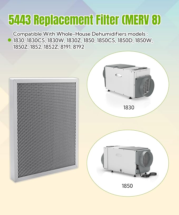 2 Packs 5443 Dehumidifier Filter 10″x12″x1″ Fits - Image 2