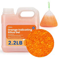 2.2LBS Desiccant Beads, Premium Orange Indicating Reusable Silica Gel Beads Bulk by Viktairy