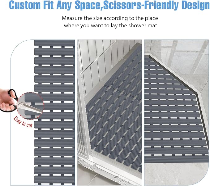 ​Shower Mat Non-Slip Bath Mat for Tub and Shower Stall, 200+ Suction Cups - Image 7