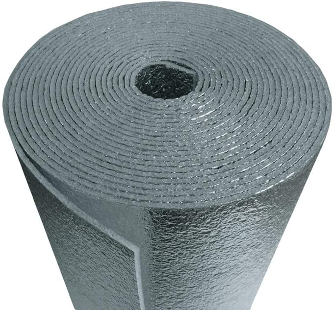 R-8 HVAC Duct Wrap Insulation Reflective 2 Sided Foam Core 4' x 25' by AES