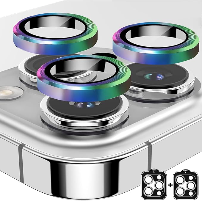 2 Pack Camera Lens Protector for iPhone 16 Pro/iPhone 16 Pro Max, 9H Tempered by AFENGBOX