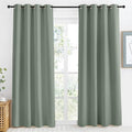 NICETOWN Blackout Greyish Green Curtain 86 inch Length by NICETOWN
