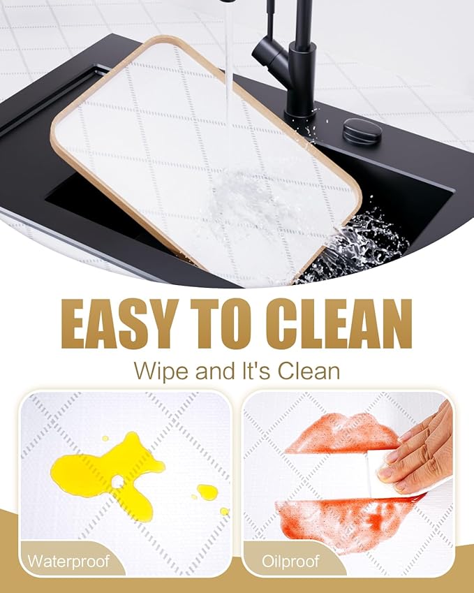 Shelf Liners for Kitchen Cabinets Non-Adhesive, Non-Slip Thickened Shelf Paper - Image 5