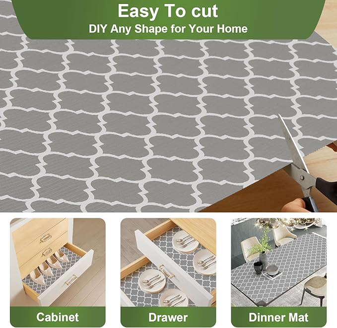 Moriah Shelf Liner Non Adhesive, Kitchen Drawer Liner Non Slip Waterproof - Image 7