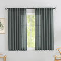 Natural Linen Textured Curtains by DONREN