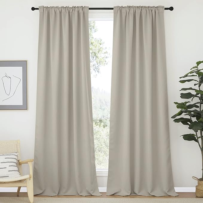 NICETOWN Bedroom Blackout Curtain Panels - Image 2
