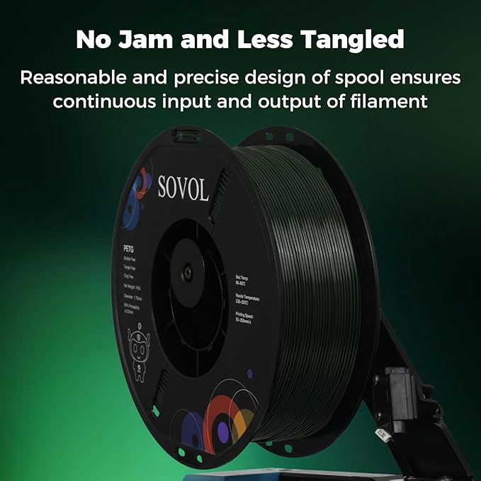Sovol 3D Printer PETG Filament 1.75mm 1KG, High Precision, Strong Toughness - Image 5