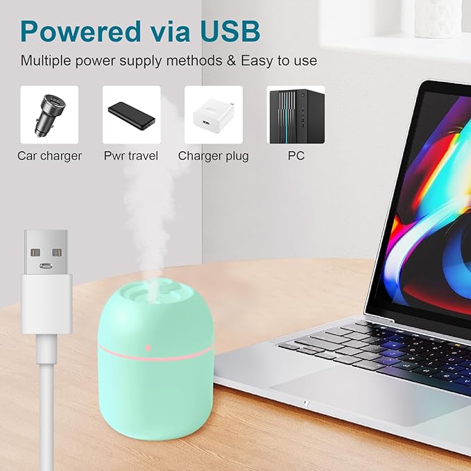 Portable Small Humidifier, USB Personal Desktop Humidifier - Image 4