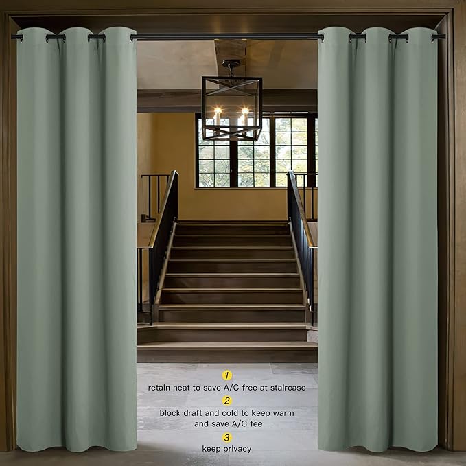 NICETOWN Closet Curtain for Bedroom Door, Faux Folding Accordion Doors - Image 2