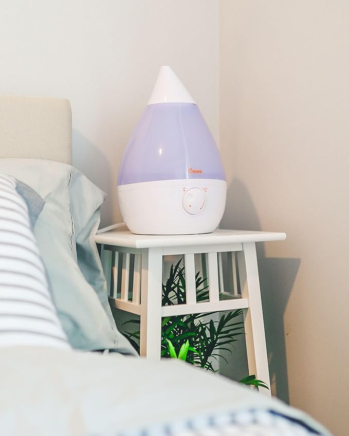 Crane White Drop Ultrasonic Cool Mist Teardrop Humidifier, 1 Gallon Tank - Image 6