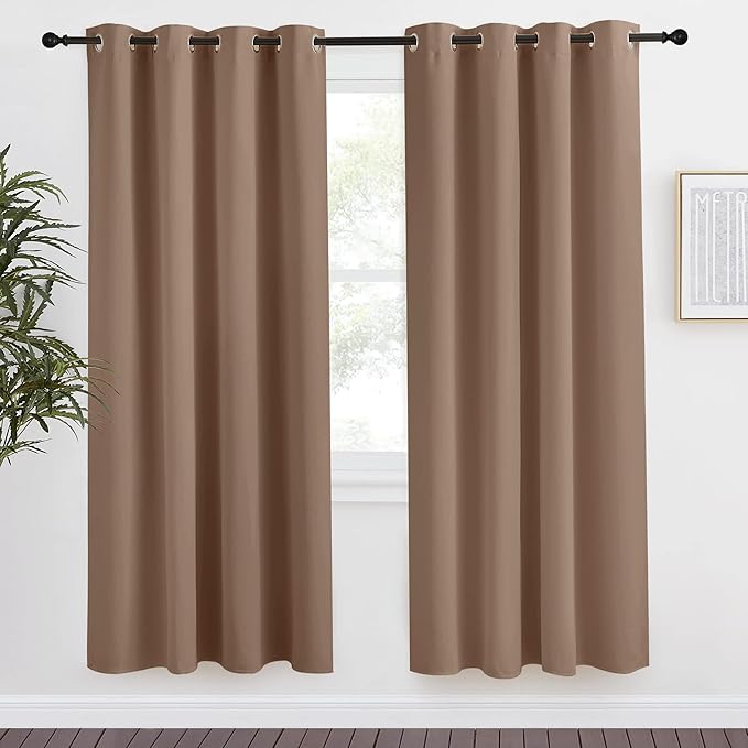 NICETOWN Grommet Top Blackout Curtain Panel, 55 inches Wide by 78 inches Long by NICETOWN