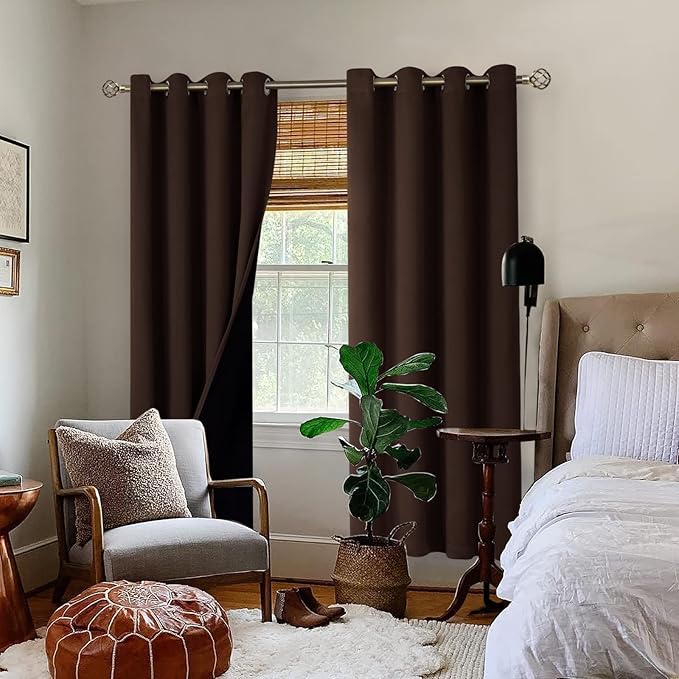 BGment 100% Blackout Curtains for Bedroom Window 84 Inch Length 2 Panels Set - Image 2
