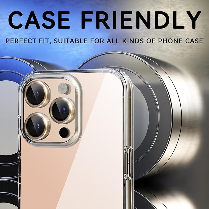 2 Pack Camera Lens Protector for iPhone 16 Pro/iPhone 16 Pro Max, 9H Tempered - Image 3