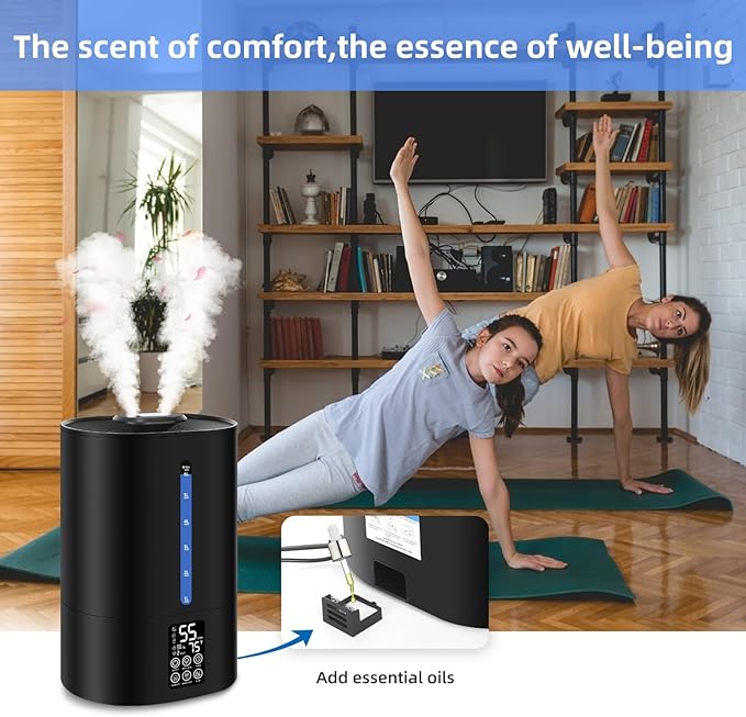 6L Humidifiers for Bedroom Large Room Home, Cool and Warm Humidifier for Baby - Image 8