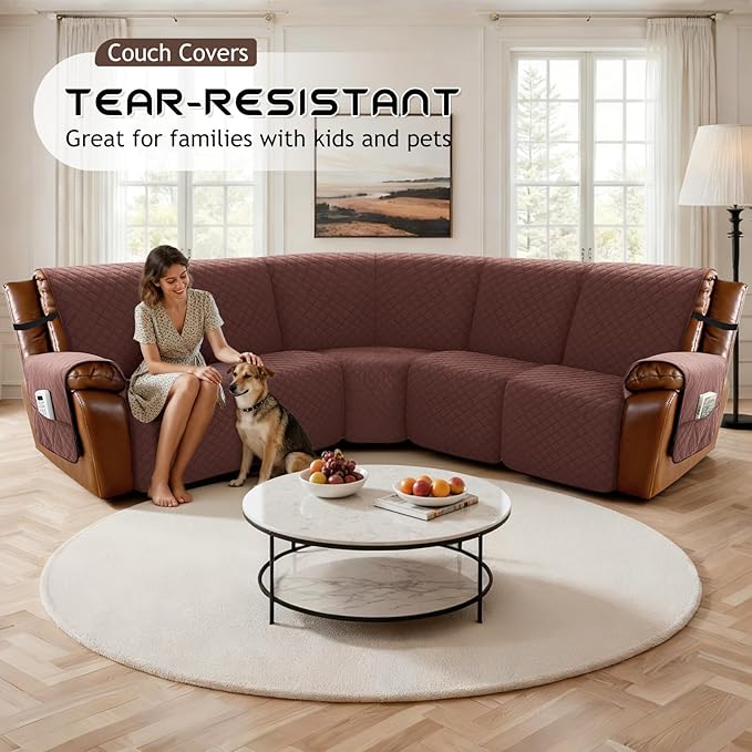 Arfntevss Waterproof Recliner Sectional Couch Covers - Image 7