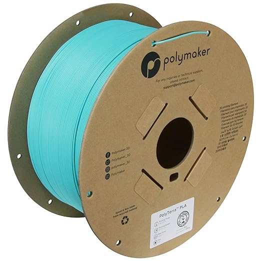 Polymaker Matte PLA Filament Matte Arctic Teal 1.75mm 3kg 3D Printing Filament by Polymaker