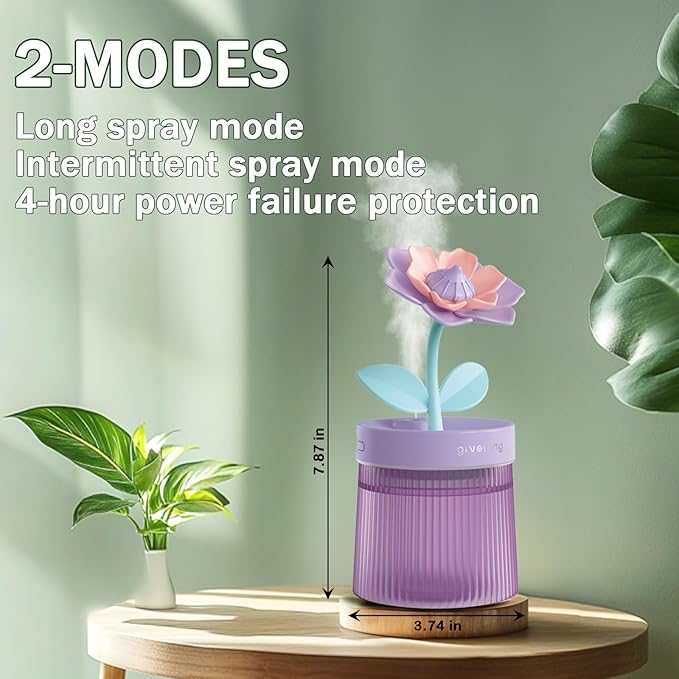 Cute Mini Humidifier 320mL Cool Mist Humidifie mute - Image 4
