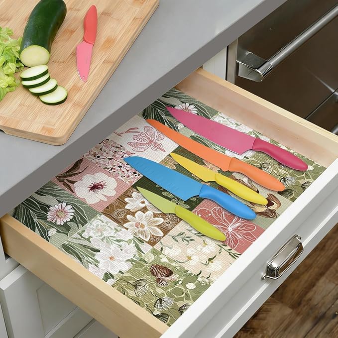 Drawer and Shelf Liner for Kitchen Cabinets Non-Adhesive Cabinet Liner for - Image 5