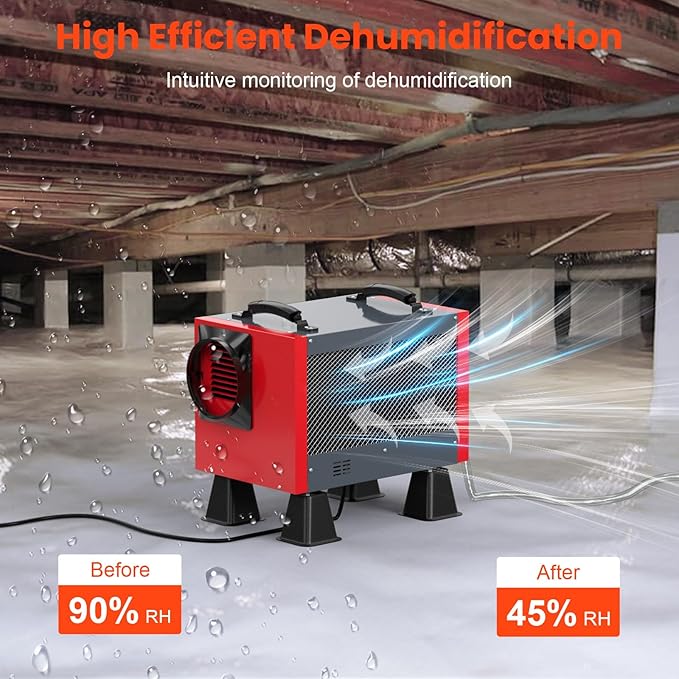 Abestorm Crawl Space Dehumidifier, 120Pint Controls Commercial Dehumidifiers - Image 7