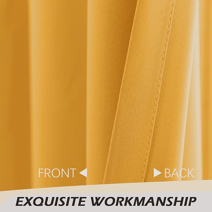 MYSKY HOME Yellow Blackout Curtains - Image 6