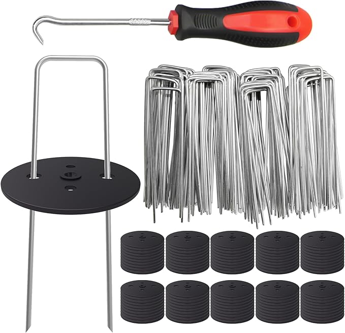 MySit Weed Fabric Staples, 6 inch Landscape Fabric Pins Garden Staples by MySit