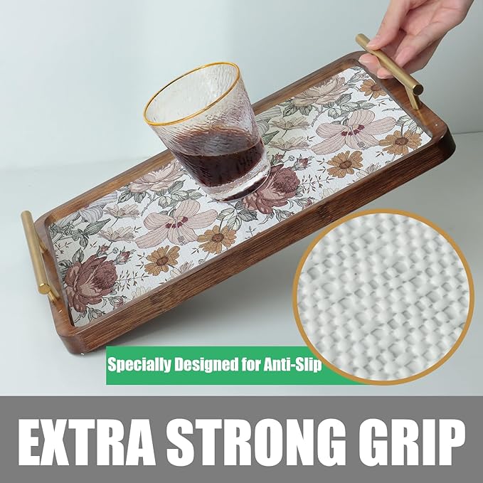 Floral Drawer Shelf Liners, 24IN x 10FT Non Adhesive and Strong Non-Slip - Image 4