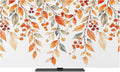 Autumn Leaves Orange Watercolor Indoor TV Cover, Elastic TV Screen Protector by Unknown